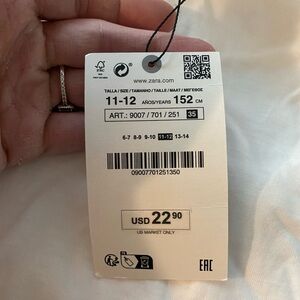 Zara Girls Brand New Dress Shirt